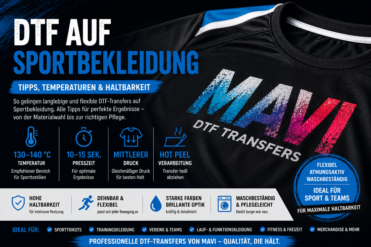 DTF auf Sportbekleidung – Die ideale Lösung für Teamsport & Vereine
