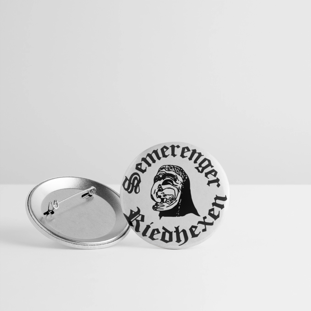 Semerenger Riedhexen Buttons klein 25 mm (5er Pack) - Weiß