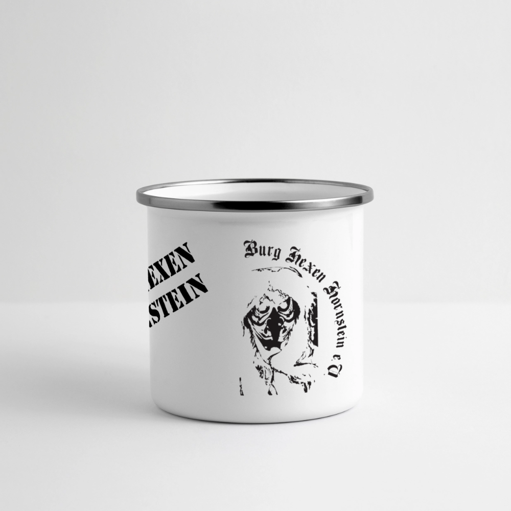 Burg Hexen Hornstein Tasse Metall - Weiß