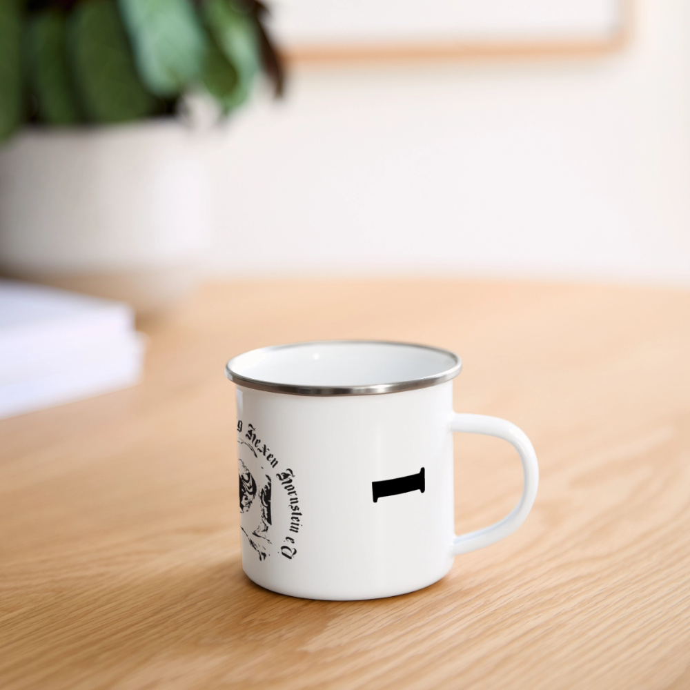 Burg Hexen Hornstein Tasse Metall - Weiß