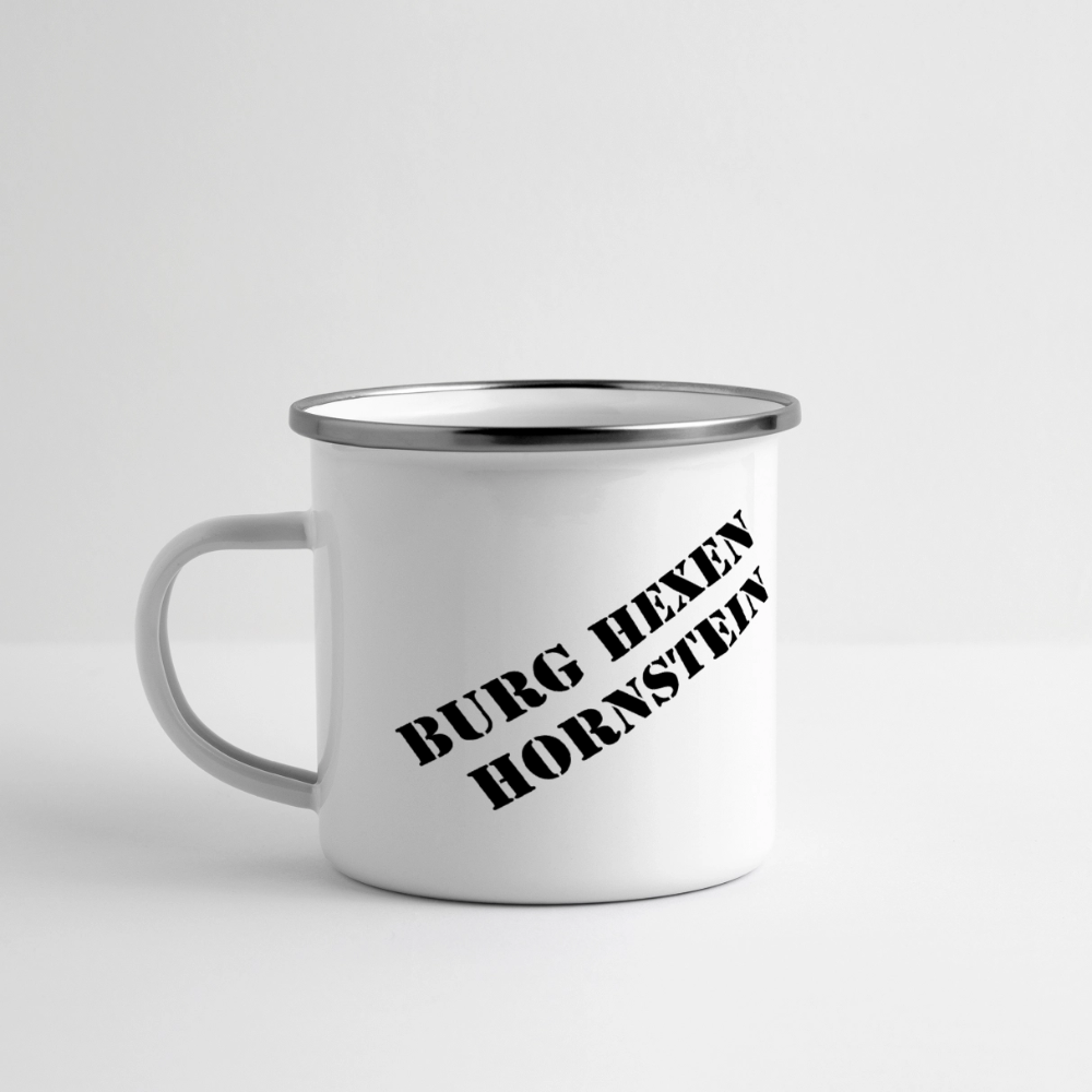 Burg Hexen Hornstein Tasse Metall - Weiß