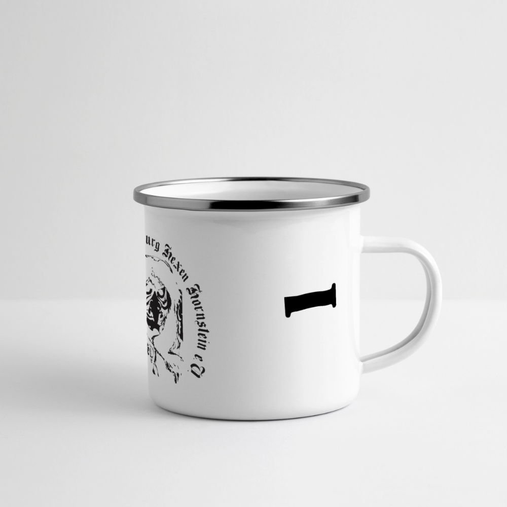 Burg Hexen Hornstein Tasse Metall - Weiß