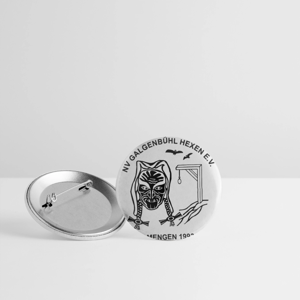 Galgenbühl Hexen Buttons klein 25 mm (5er Pack) - Weiß