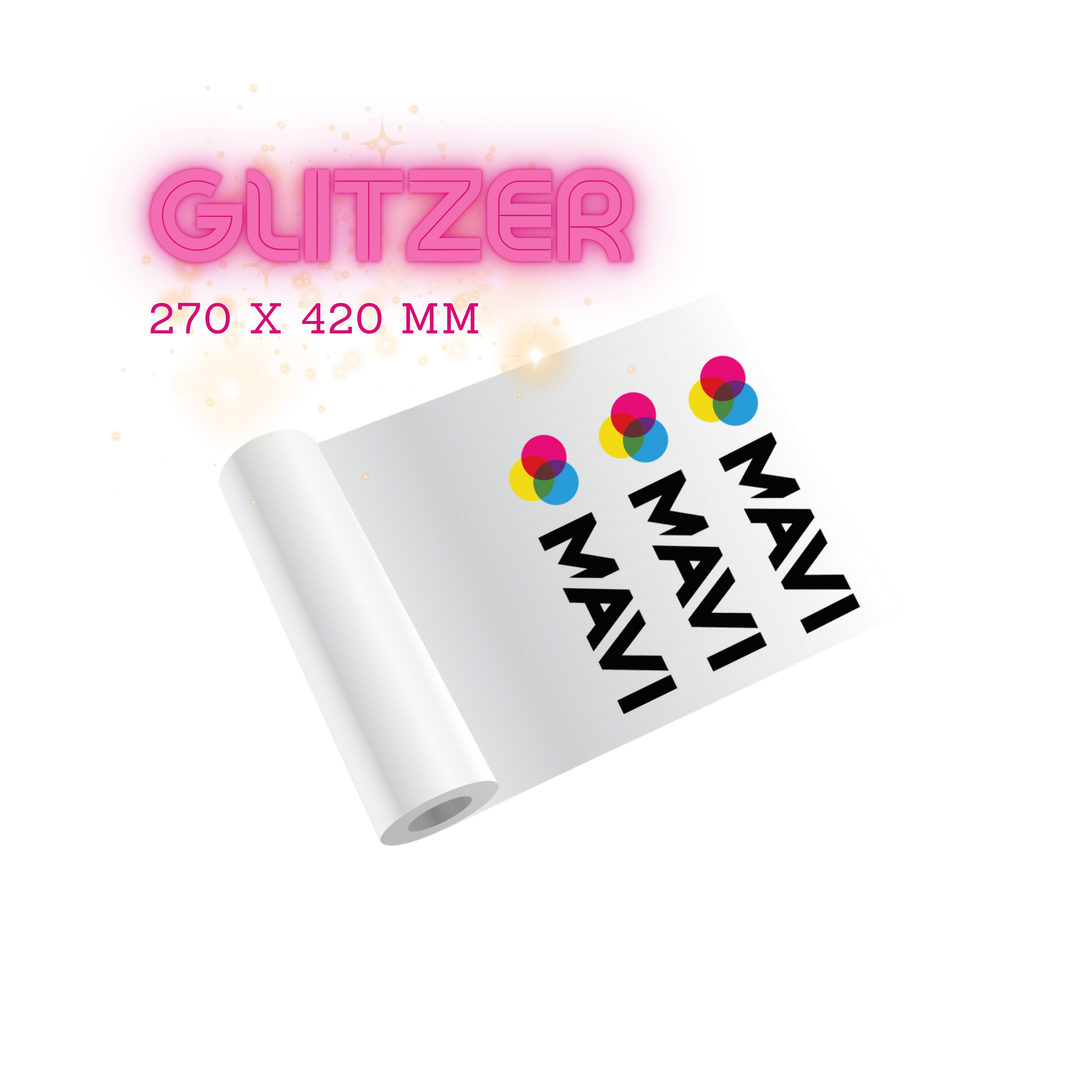 Glitzer DTF-Transfer DIN A3 (270 x 420 mm)